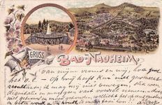 Bad Nauheim Panorama Brunnen Kat. Bad Nauheim