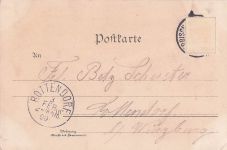 Litho Tauberbischofsheim in Baden Württemberg, Gymnasium, Rathaus, Marktplatz, Bahnhof