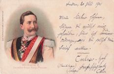 Lithographie Kaiser Wilhelm II. mit Orden