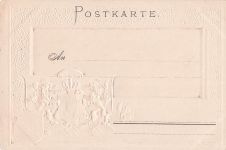 Oberammergau mit goldenem Wappen Prägekarte