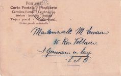 Briefmarken Britisch-Edwardianisch. Postkarte. M. J.