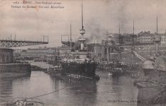2084. BREST. Pont National ouvert Passage du Croiseur Cuirassé Marseillaise