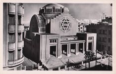 JUDAICA, TUNIS, LA SYNAGOGUE, Vintage REAL PHOTO Postcard