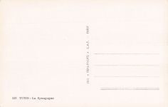 JUDAICA, TUNIS, LA SYNAGOGUE, Vintage REAL PHOTO Postcard