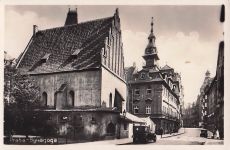 Judaika Ak Praha Prag, Altneu Synagoge, Straßenansicht
