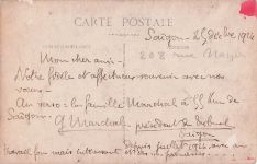 Dezember 1924 aus Saigon, Absender: Die Familie Marchal.