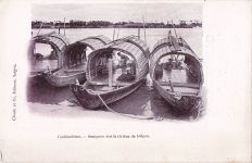 Cochinchina Sampan-Boote auf dem Saigon-Fluss Vietnam 1900er Jahre Postkarte Unverwendet UDB