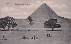 Vintage-Postkarte aus Ägypten, Cheopspyramide, ca. 1910