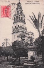 Córdoba. Torre de la Catedral y patio de los Naranjos.