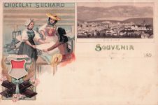 Litho Soleure Solothurn, Chocolat Suchard, Reklame, Stadtansicht, Schokolade