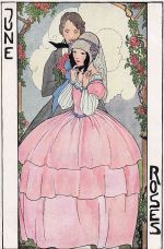 Künstler Ak Cramer, Rie, June, Roses, Allegorie, Liebespaar