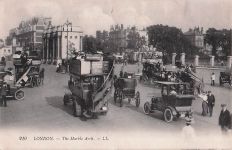 Ak London City England, The Marble Arch, Kutsche