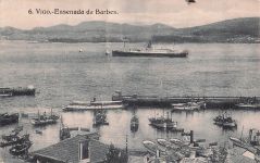 Ensenada de Barbes im Hafen von Vigo, Spanien.