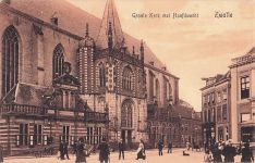 Ak Zwolle Overijssel Niederlande, Hoofdwacht met Groote Kerk St. Michael