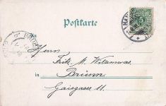 Lithographie Hamburg, Haupt-Postgebäude, Alster-Bassin, Börse