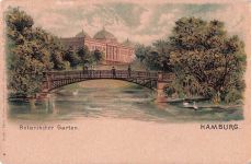 Hamburg - Botanischer Garten - Litho