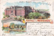 Gruß aus Hamburg - Litho