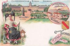 Werbe-Lithographie für Chocolat Suchard,