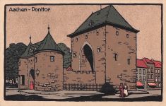 Steindruck Ak Aachen in Nordrhein Westfalen, Ponttor
