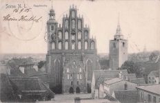 AK Postkarte Sorau Zary Herz - Jesu - Kirche Marienkirche Schlesien