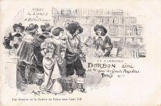 Werbepostkarte der Pariser Buchhandlung Librairie Dorbon-Aîné