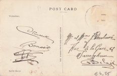 Niederlande Volendam – Ungezwungene Familie auf dem Boot, altes Foto, Sepia-Postkarte