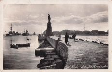 Ak Port Said Ägypten, Ansicht vom Hafendamm aus