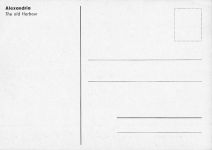 Alte Postkarte aus Ägypten, Alexandria, der alte Hafen