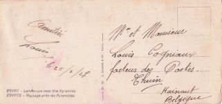 1911 Wüste Kairo Ägypten Große Pyramiden von Gizeh RPPC Vintage-Echtfoto