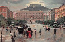 Napoli Piazza Municipio Kutsche Neapel