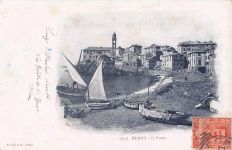 Nervi Porto barche a vela Hafen Segelboote / Genova /Ligurien