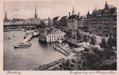Hamburg, Jungfernstieg mit Alsterdamm