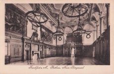 Ansichtskarte Frankfurt_Main Rathaus Neuer Buergersaal Denkmal Wandgemaelde Kronleuchter Frankfurt Main