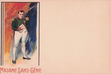 Lithographie Napoleon in Uniform mit Epauletten