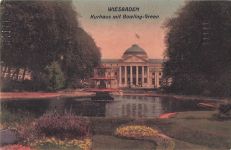 Ansichtskarte Wiesbaden Kurhaus u. Bowling Green
