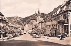 Ansichtskarte Weinheim (Bergstraße) Marktplatz 1960