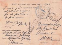 Faschistische farbige Postkarte Italien 3. Reich