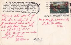 Geschichte der Amerikanischen Revolution in Massachusetts von John Alderson (Postkarte, unfrankiert)