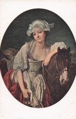 Gemaelde von Greuze - Die Milchhaendlerin mit Pferd Beruf
