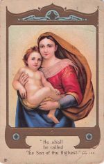 Postkarte Maria & Jesus Christus Er wird Sohn des Höchsten genannt werden