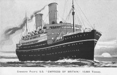 CANADIAN PACIFIC S.S. "EMPRESS OF BRITAIN," 15,850 TONNES.