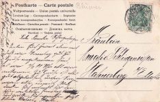 Bild handelt es sich um eine antike Postkarte mit einem biblischen Zitat aus Jesaia 41, 10.