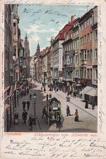 Dresden. Schlossstrasse vom Altmarkt aus.