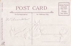 Valentinstags-Herzschmerz, signierte Postkarte des Comiczeichners Dwig (ca. 1910)
