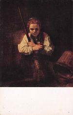 "EIN MÄDCHEN MIT EINEM BESEN" REMBRANDT National Gallery of Art Vintage