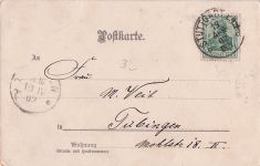 Antike Postkarte mit romantischem Landschaftsmotiv