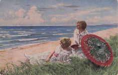 Künstler-AK sign. Paul Fischer: Sommersonne, Frauen am Strand