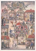 Offizielle Postkarte, Reichshandwerkertag 1936, Künstlerkarte