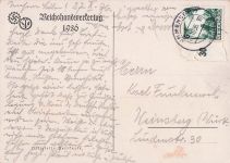 Offizielle Postkarte, Reichshandwerkertag 1936, Künstlerkarte