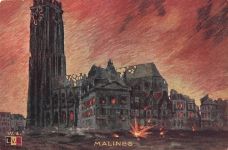 Postkarte von Melines, Belgien